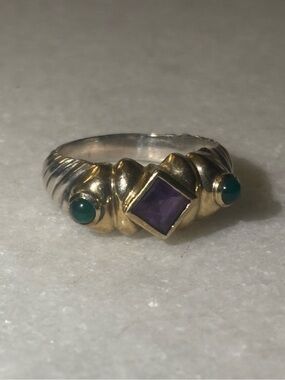 David Yurman Amethyst & Dyed Chalcedony
Renaissance Ring